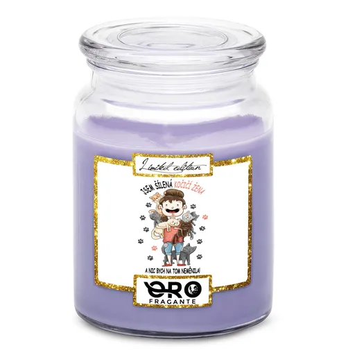Svíčka Kočičí žena (Vůně svíčky: Levandule)