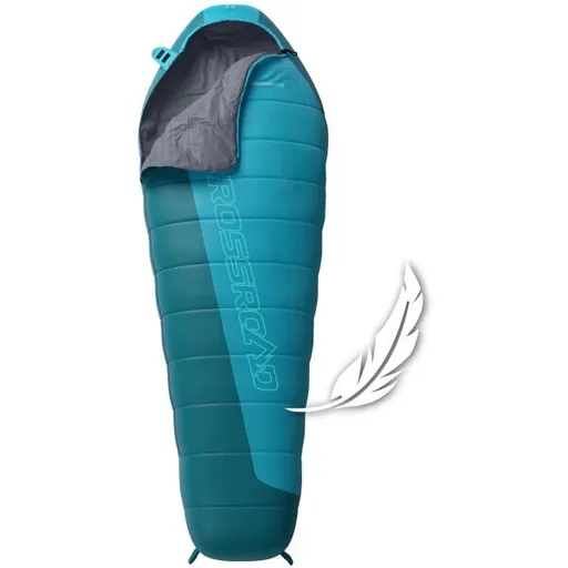 Crossroad MIRAGE 185 Péřový spací pytel, modrá, velikost 182 cm - pravý zip