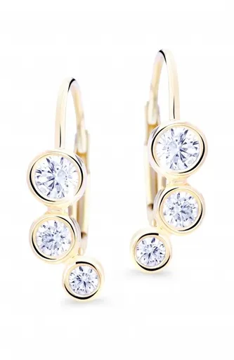 Cutie Diamonds Luxusní visací náušnice ze žlutého zlata s diamanty DZ8030-55-00-X-1