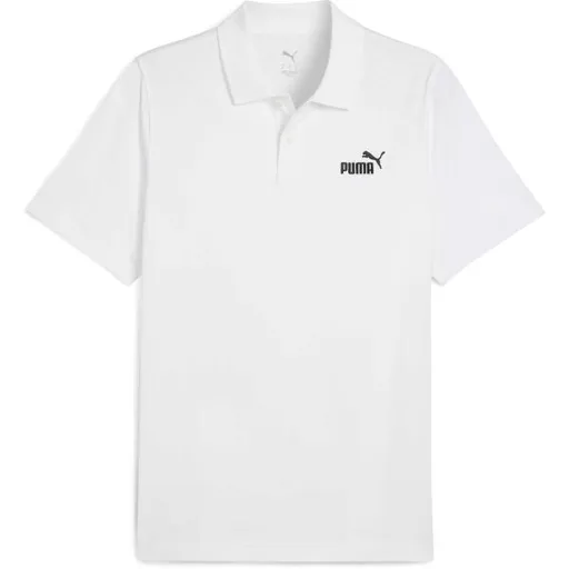 Puma ESSENTIALS NO.1 LOGO JERSEY POLO Pánské polo triko, bílá, velikost