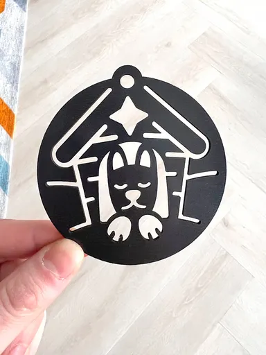 Vsepropejska Vánoční ozdoba s motivem psa 11 Barva: Černá, Typ: Typ 4