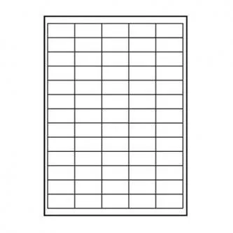 Logo etikety 38mm x 21.2mm, A4, matné, bílé, 65 etiket, 140g/m2, baleno po 10 ks, pro inkoustové a laserové tiskárny