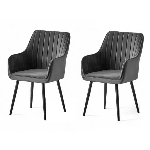 Sada jídelních židlí Nova Anthracite and Black, 2 ks