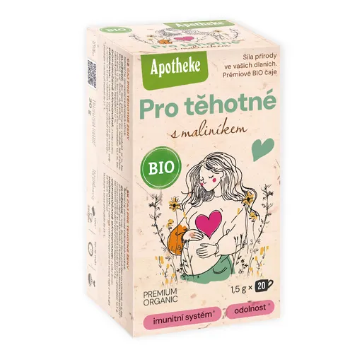 Apotheke BIO Pro těhotné s maliníkem porcovaný čaj 20x1,5 g