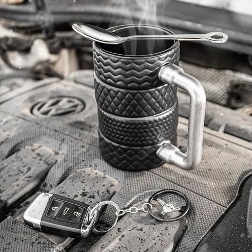 Dárková sada pro mechanika (hrnek, lžička, klíčenka)