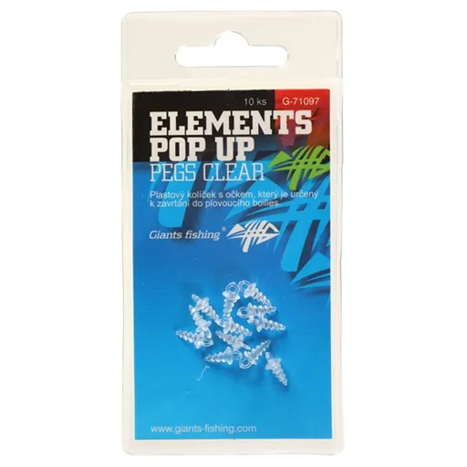 Giants Fishing Držák nástrahy Elements Pop-Up Pegs Clear 10ks,Giants Fishing Držák nástrahy Elements Pop-Up Pegs Clear 10ks
