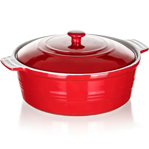 Banquet Forma zapékací kulatá s poklicí Culinaria Red 3 l, 3 l
