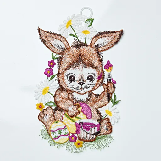 Textilní dekorace Zajíček