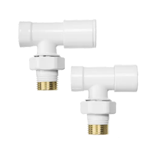 INVENA Sada rohových radiátorových ventilů,  bílá CZ-31-K15-S