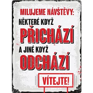 Cedule 30x40 Návštěvy (BU30040)