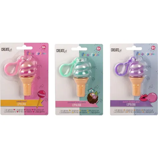 Lesk na rty Candy kournoutek se zmrzlinou přívěsek