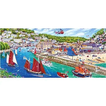 Gibsons Panoramatické puzzle Přístav Looe, Cornwall 636 dílků (G4054)