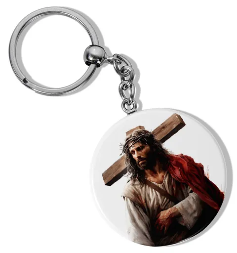 Klíčenka kulatá – Ježíš a kříž