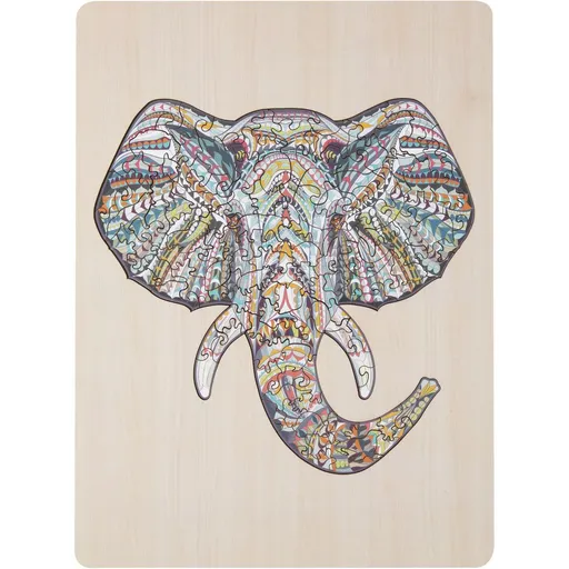 Dřevěné puzzle Slon 137 dílků