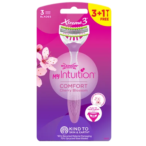 Wilkinson MY Intuition Comfort Cherry Blossom jednorázový holicí strojek 3+1 ks