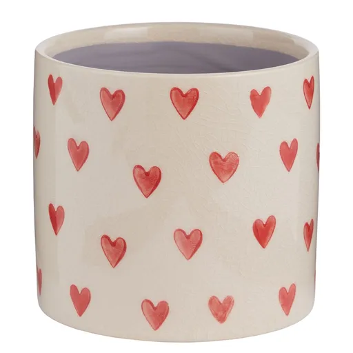 HEARTS & FLOWERS Květináč srdce 14 cm