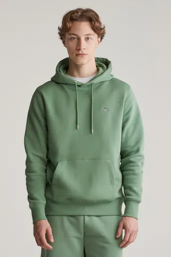 MIKINA GANT REG SHIELD HOODIE KALAMATA GREEN