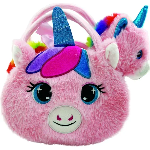 Plyšová kabelka Jednorožec - růžová