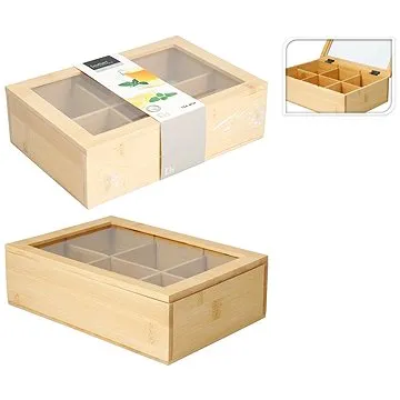 Koopman Dřevěný 9x box na čajové sáčky (KHZ1100870)
