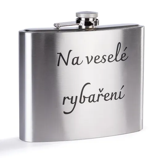 Kovová placatka Na veselé rybaření 1000 ml