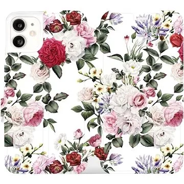 Flipové pouzdro na mobil Apple iPhone 11 - MD01S Růže na bílé (5903226975730)