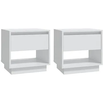 SHUMEE Noční stolky 2 ks bílé 45 × 34 × 44 cm dřevotříska, 809513 (809513)