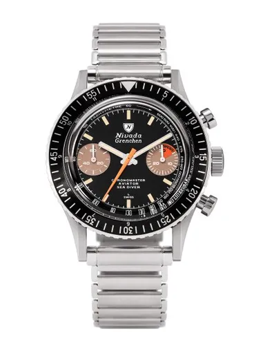 Nivada Grenchen Chronomaster Orange Boy Inter. Bezel - Manual - Forstner Bonklip