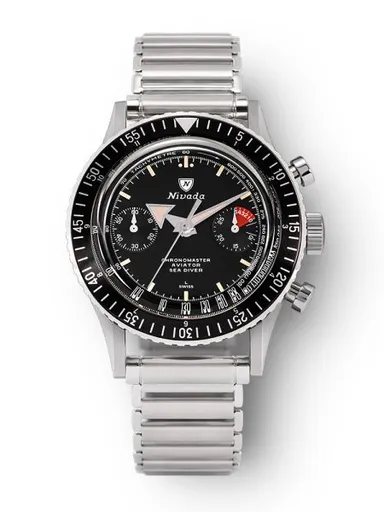 Nivada Grenchen Chronomaster Broad Arrow N Inter. Bezel - Manual - Forstner Bonklip