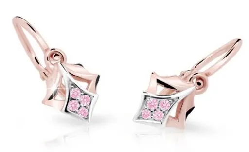 Cutie Jewellery Dětské náušnice z růžového zlata C2220-10-X-4 růžová