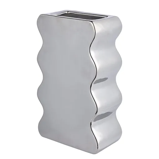 REFLECT Váza 30 cm - stříbrná