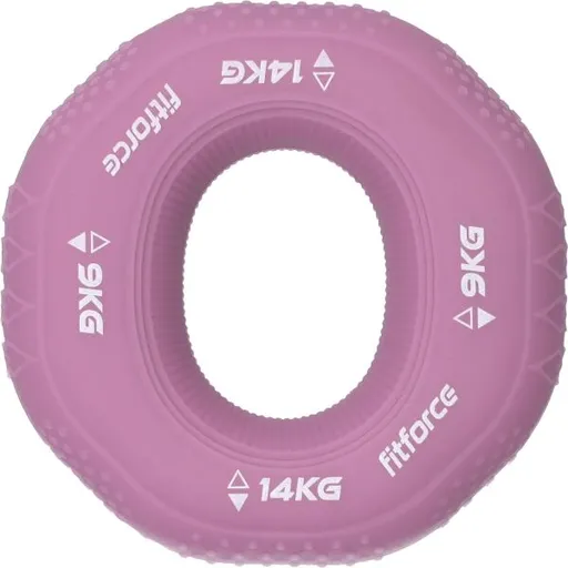 Fitforce RING GRIP 2 IN 1 SOFT Posilovací kolečko, růžová, velikost