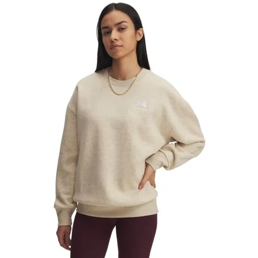 Under Armour ESSENTIAL FLC OS CREW Dámská mikina, béžová, velikost M