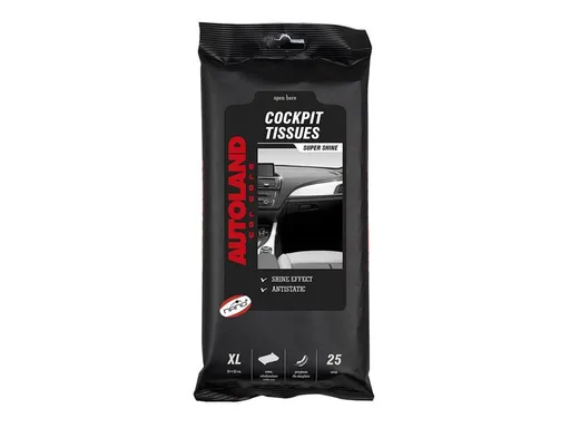 Ubrousky XL na palubní desku s leskem NANO+ 25ks