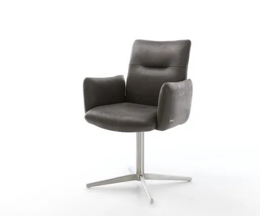 Jídelní židle Jova-Flex s područkami mikrovlákno antracit