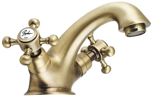 SAPHO ANTEA stojánková umyvadlová baterie s výpustí, bronz 3176