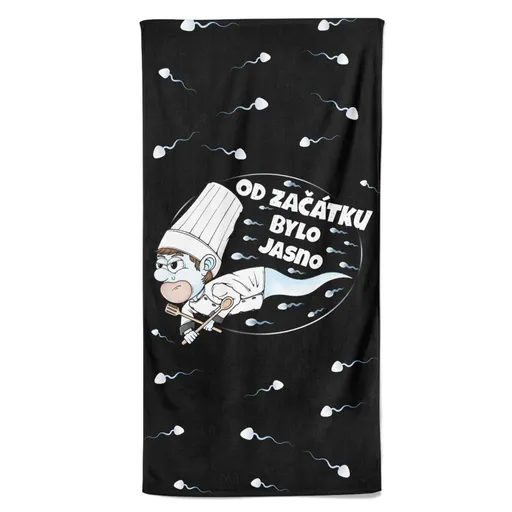 Osuška Kuchařská spermie (Velikost osušky: 70x140cm)