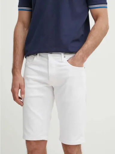 Pepe Jeans pánské bílé džínové šortky PM801075TC3000 32