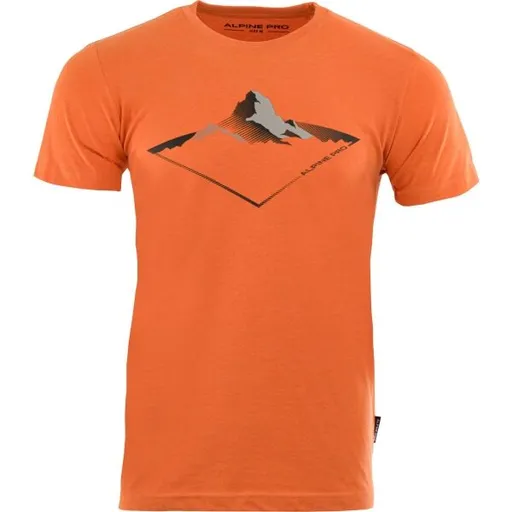 ALPINE PRO BREGAR Pánské triko, oranžová, velikost