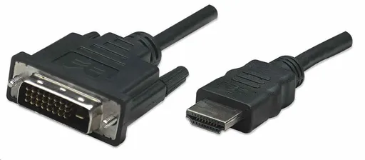 Manhattan kabel HDMI na DVI-D, Dual Link, 1m, černá