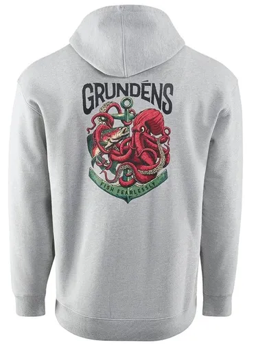 Grundéns mikina displacement dwr hoodie octo-trout athletic heather - m