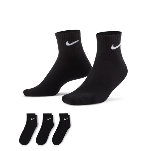 Nike Everyday Cushioned Training Ankle Socks (3 Pairs) M