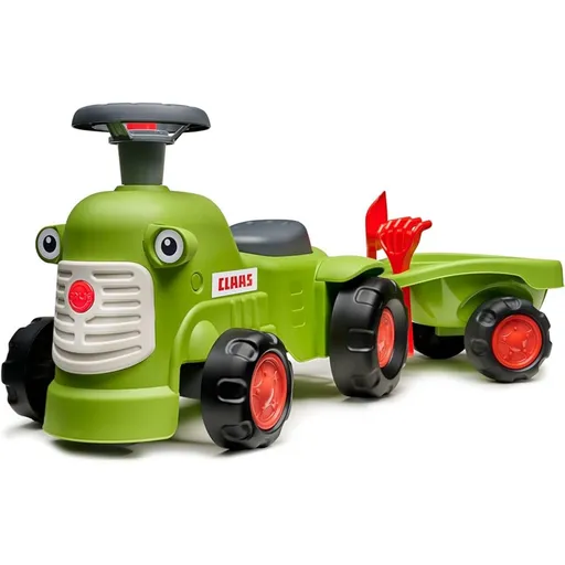 Falk Odstrkovadlo traktor Claas světle zelený s valníkem