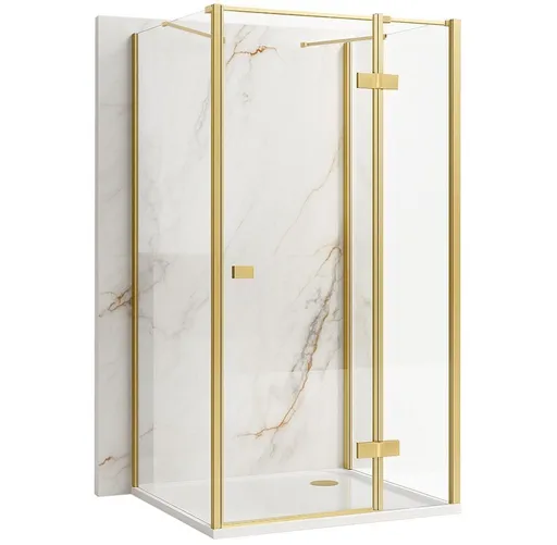 REA/S Sprchový kout Atlas 120x90 Brush Gold vpravo KPL-K4877
