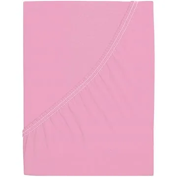 B.E.S. - Petrovice, s.r.o. Prostěradlo Jersey česaná bavlna MAKO - Růžová 120 × 200 (2-010-0306)