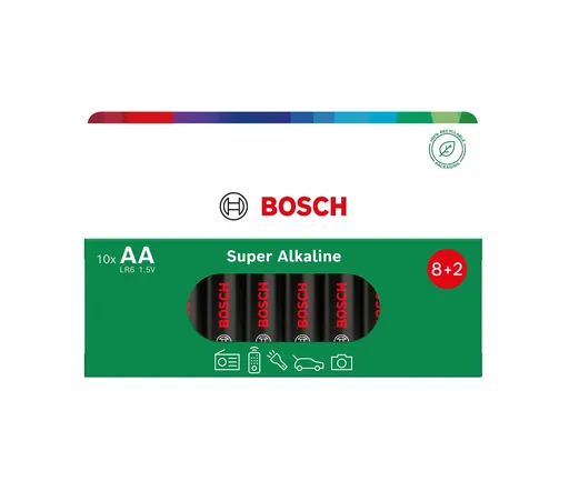 Bosch Super Alkaline AA LR6 baterie 10 ks