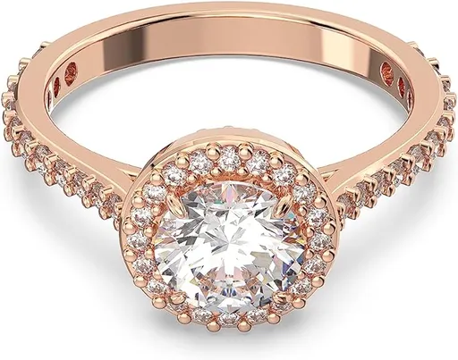 Swarovski Třpytivý bronzový prsten se Swarovski krystaly Constella 563940 55 mm