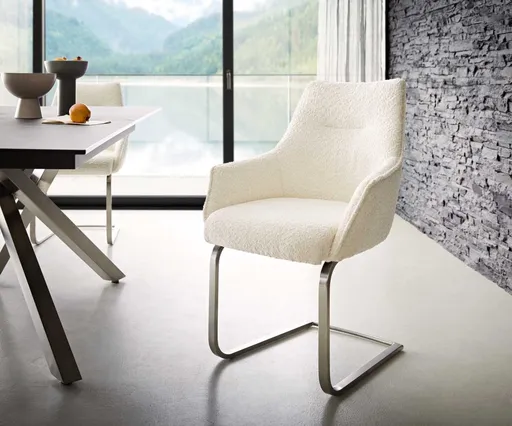 Jídelní židle Alja-Flex s područkami konzolová podnož plochá