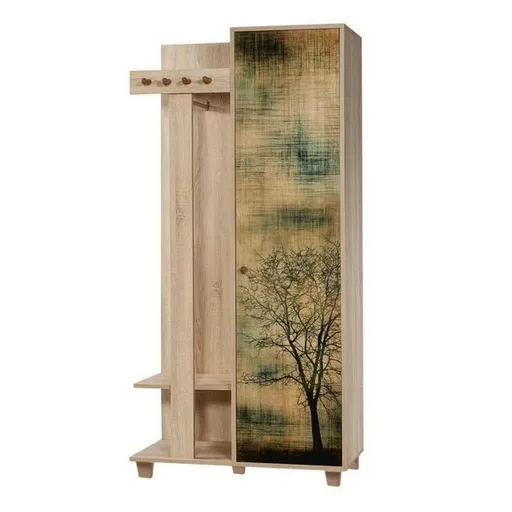 Věšák se skříní Garmanto Tree Sonoma Oak