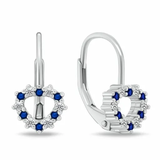 Brilio Silver Dívčí stříbrné náušnice Srdíčko s kubickými zirkony EA1235WB