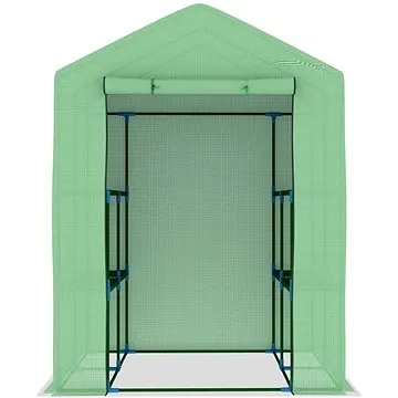 Skleník s policemi ocel 143 x 143 x 195 cm 2,86 m2 (48167)